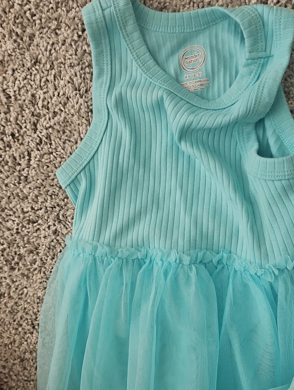 Kids Aqua Rainbow Tulle Costume Dress - Brand Unknown All 3 Or 1.